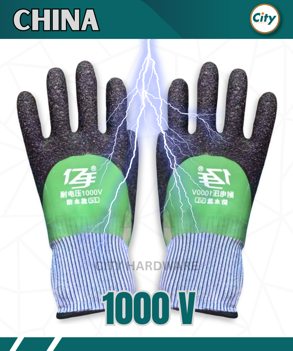 Shock Proof Hand Gloves 1000V Resistance Electrician Gloves (1 Pair)